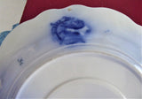 Antique Flow Blue Transferware Cup And Saucer 1880s Booths Alaska England