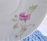 Haviland Limoges Cup And Saucer Antique French 1880s Schleiger 54 Pink Floral