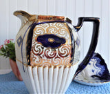 Imari Gaudy English Pitcher Staffordshire Jug Victorian Gaudy Welsh 1870-1890s