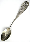 Sterling Silver Seattle WA Souvenir Spoon 1930s Chief Seattle Fancy Engraved