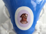 Victorian Portrait Spill Vase 1880s Germany Flatback Mantle Vase Young Lady In Hat