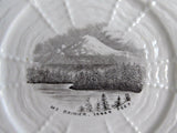 Victorian Shelley Wileman Plate Mt. Rainier Rare Shell Shape 1880s For Cowley Seattle