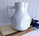 Aesthetic Movement Jug Pitcher English Mid Victorian Floral Hand Painted 1880s