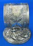 Aesthetic Movement Napkin Ring Pedestal Tufts USA Antique 1880s Victorian