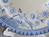 Aesthetic Movement Plate Cairo Blue Transferware Dinner 1880s Booths Japonesque
