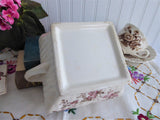 Brown Transferware Sucrier Sugar Box Tea Caddy Roses 1880s Canister Jar USA Burroughs