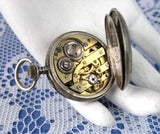 Edwardian Ladies Pocket Watch Chatelaine Enamel 800 Swiss Not Running Gorgeous