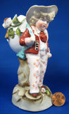 Toothpick Holder Boy With Eggshell Match Holder Hand Painted 1890s Small Vase