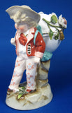 Toothpick Holder Boy With Eggshell Match Holder Hand Painted 1890s Small Vase