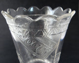 EAPG Spooner Bird In Ring Japan Grace 1880 Clear Antique Parrot Spoon Goblet