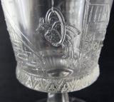 EAPG Spooner Bird In Ring Japan Grace 1880 Clear Antique Parrot Spoon Goblet