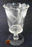 EAPG Spooner Bird In Ring Japan Grace 1880 Clear Antique Parrot Spoon Goblet