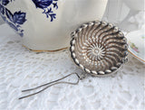 Antique 1887 Sterling Silver Teapot Spout Tea Strainer Basket Whiting USA Tea Leaf Catcher