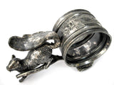 Rare Napkin Ring Squirrel Silver Plate Old Victorian Book Piece 1890-1910