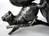 Rare Napkin Ring Squirrel Silver Plate Old Victorian Book Piece 1890-1910