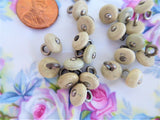 High Button Shoe Buttons 21 Glove Buttons Taupe Vegetable Ivory 1890s Victorian