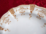 Superb Royal Crown Derby Salad Plate Set Of 3 Antique Art Nouveau Gold Festoons 1890s