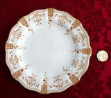 Superb Royal Crown Derby Salad Plate Set Of 3 Antique Art Nouveau Gold Festoons 1890s