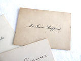 Victorian  Set Of 3 Calling Cards Visiting Cards Gift Cards 1890s Ephemera Teatime Decor