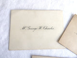 Victorian  Set Of 3 Calling Cards Visiting Cards Gift Cards 1890s Ephemera Teatime Decor