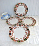 Set of 4 Imari 7 Inch Plates Colclough 1890s England Swags Gold Rust Cobalt Green