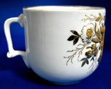 Victorian Souvenir Mustache Mug A Present Raised Gold Letters 1890s