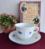 Grandmothers Blue Chelsea Cup And Saucer Adderleys Sprigged Ironstone 1890s