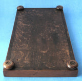 Edwardian Tea Tile English Glass Beads Teapot Trivet Mahogany Afternoon Tea 1890-1910