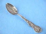 Sterling Silver Spoon Chicago Illinois Souvenir 1890s Fully Embossed Engraved Monogram B