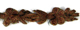 Edwardian Beaded Trim Copper Iris Glass Beads Iridescent Floral Destash Bead Trim Hand Made