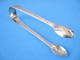 Sugar Tongs 1810 London Victorian English Hallmarked Sterling Silver Spoon Ends
