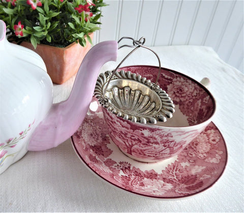 Gorham Sterling Silver Teapot Spout Tea Strainer Basket Ornate 1890s Tea Leaf Catcher