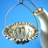 Gorham Sterling Silver Teapot Spout Tea Strainer Basket Ornate 1890s Tea Leaf Catcher