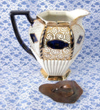 Imari Gaudy English Pitcher Staffordshire Jug Victorian Gaudy Welsh 1870-1890s