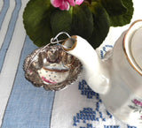 Sterling Silver Teapot Spout Tea Strainer Basket Ornate 1890s Tea Leaf Catcher Maltby Stevens