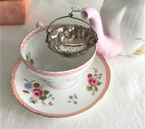 Sterling Silver Teapot Spout Tea Strainer Basket Ornate 1890s Tea Leaf Catcher Maltby Stevens