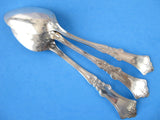 Art Nouveau Sterling Silver Teaspoons 3 Geo. Shiebler & Co Clematis Mono M French Style