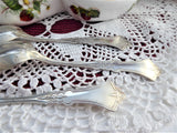 Art Nouveau Sterling Silver Teaspoons 3 Geo. Shiebler & Co Clematis Mono M French Style