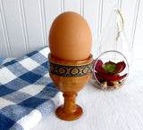 Victorian Tunbridge Ware Egg Cup Treen England Green Inlay 1880s Eggcup