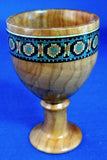 Victorian Tunbridge Ware Egg Cup Treen England Green Inlay 1880s Eggcup