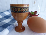 Victorian Tunbridge Ware Egg Cup Treen England Green Inlay 1880s Eggcup