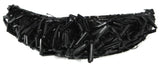 Antique Black Bead Epaulet Bugle Beads English Curve 1890s Bead Trim Mourning