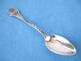 Sterling Silver Wausau Wisconsin Souvenir Spoon 1890s Mechanics Silver Co Engraved Bowl