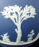 Biscuit Barrel Wedgwood England Dark Blue Jasper Dip Classical Figures 1890s