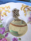Tea Caddy Spoon York Crossed Keys Mitre 1890s Brass Victorian Souvenir