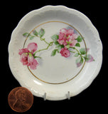 Butter Pat Victorian Era English Roses Molded Teabag Caddy 1890s