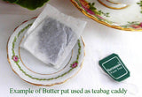 Butter Pat Victorian Era English Roses Molded Teabag Caddy 1890s