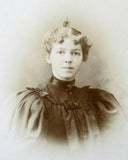 Cabinet Photo 1895 Young Lady in Black Mourning Quebec Age 18 Victorian Beauty