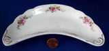 English Ironstone Bone Dish Crescent Roses Antique 1890-1910 Edwardian Victorian