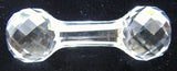 Edwardian Faceted Crystal Cutlery Rest Barbell Faceted Victorian Original English 1890-1910